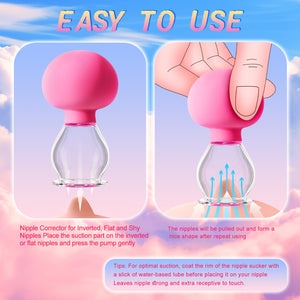 Joylume Blush Bloom handheld nipple suckers shown in lifestyle setting