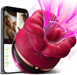Joylume Crimson Whisper app controlled rose vibrator with suction and licking