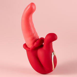 Joylume Lamia licking thrusting and rotating vibrator with heating for deep pleasure