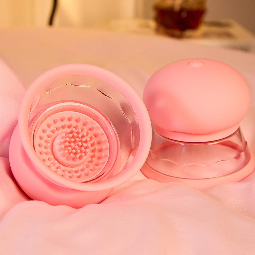 Joylume Lip Lock vibrating nipple clamps with suction for breast and nipple stimulation