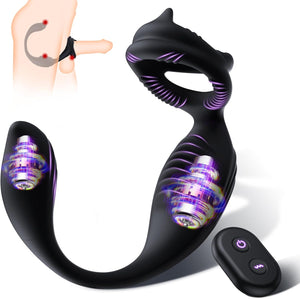 Joylume Midnight Thorn 4 in 1 vibrating cock ring with prostate and anal stimulation