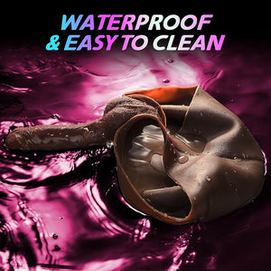 Joylume Shadow Form strap on dildo shown in couples role play lifestyle setting