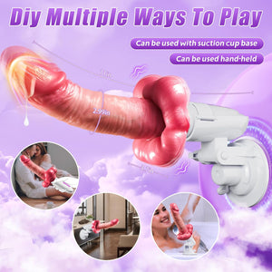 Joylume Silky Lover Crimson Surge remote control dildo designed for hands free play