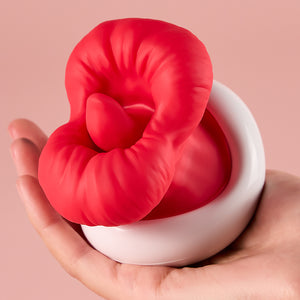 Joylume Soft Hold handheld rose vibrator shown in lifestyle setting