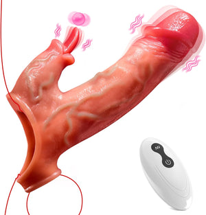 Joylume tongue licker vibrating penis sleeve designed for couples pleasure