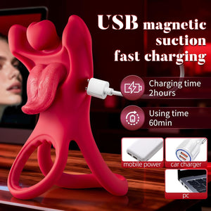 Joylume vibrating cock ring with multiple vibration modes for shared play