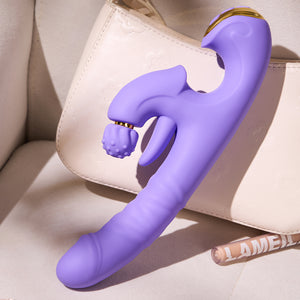 Joylume Warm Spinner handheld rotating vibrator shown in lifestyle setting