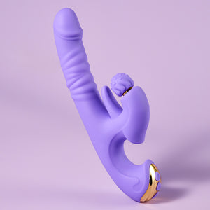 Joylume Warm Spinner rotating and thrusting vibrator with gentle heating for multi layer stimulation