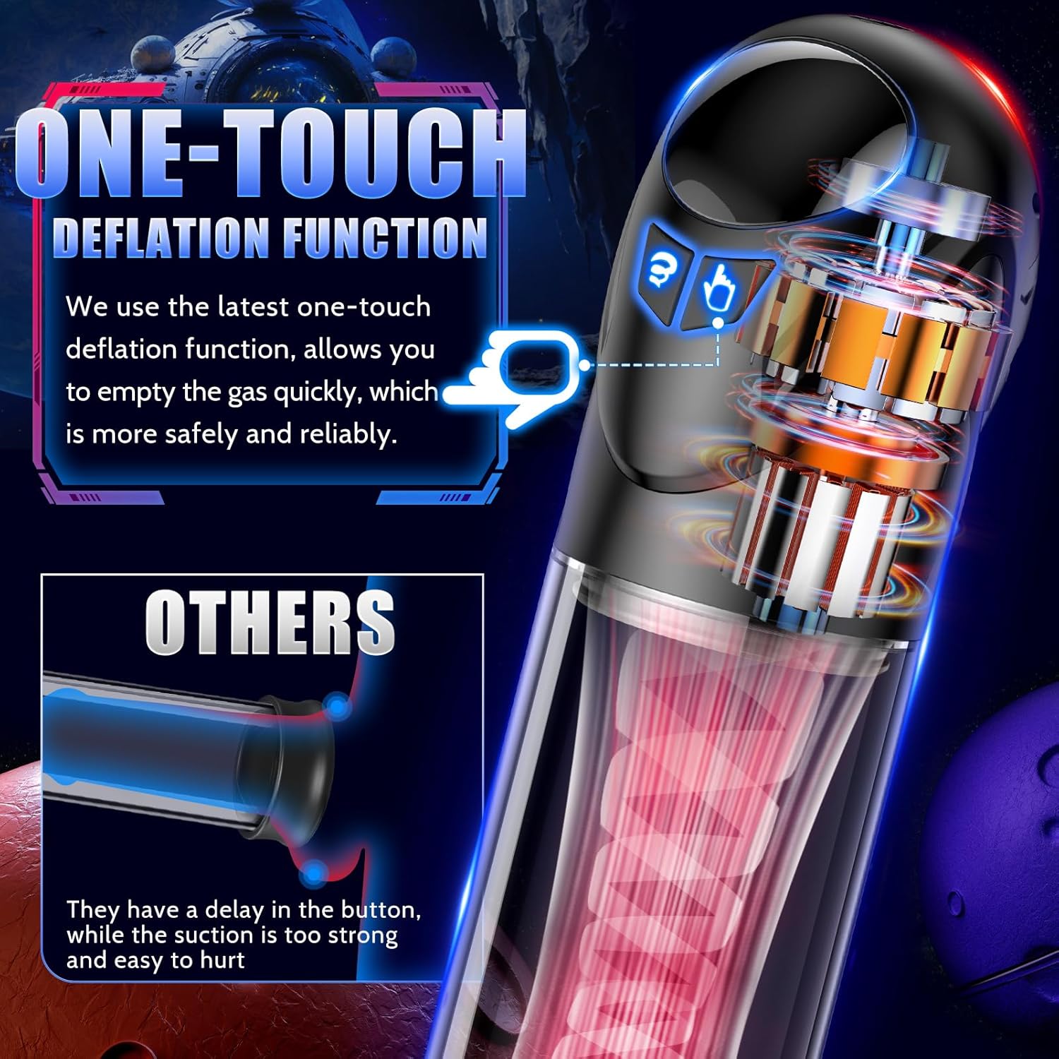 Joylume Apex Flow electric pump with easy to use control interface

