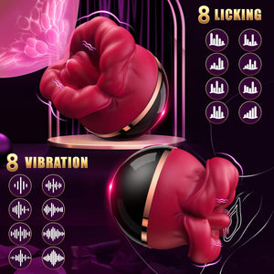 Joylume Crimson Whisper rose vibrator shown in discreet solo or couples play setting