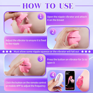 Joylume Electric Monarch nipple clamps shown in couples and long distance play setting