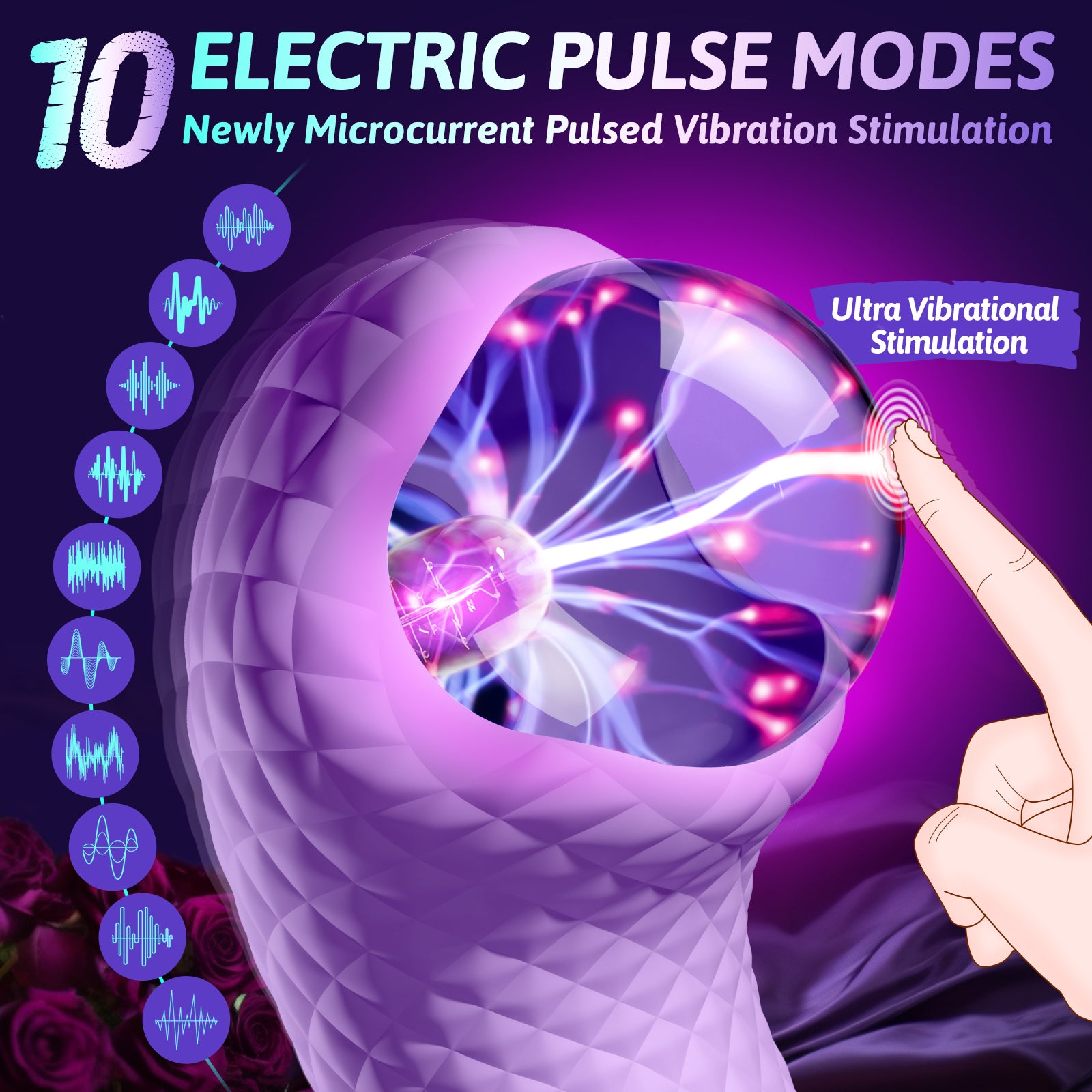 Joylume electric pulse clitoral vibrator designed with ergonomic curved shape