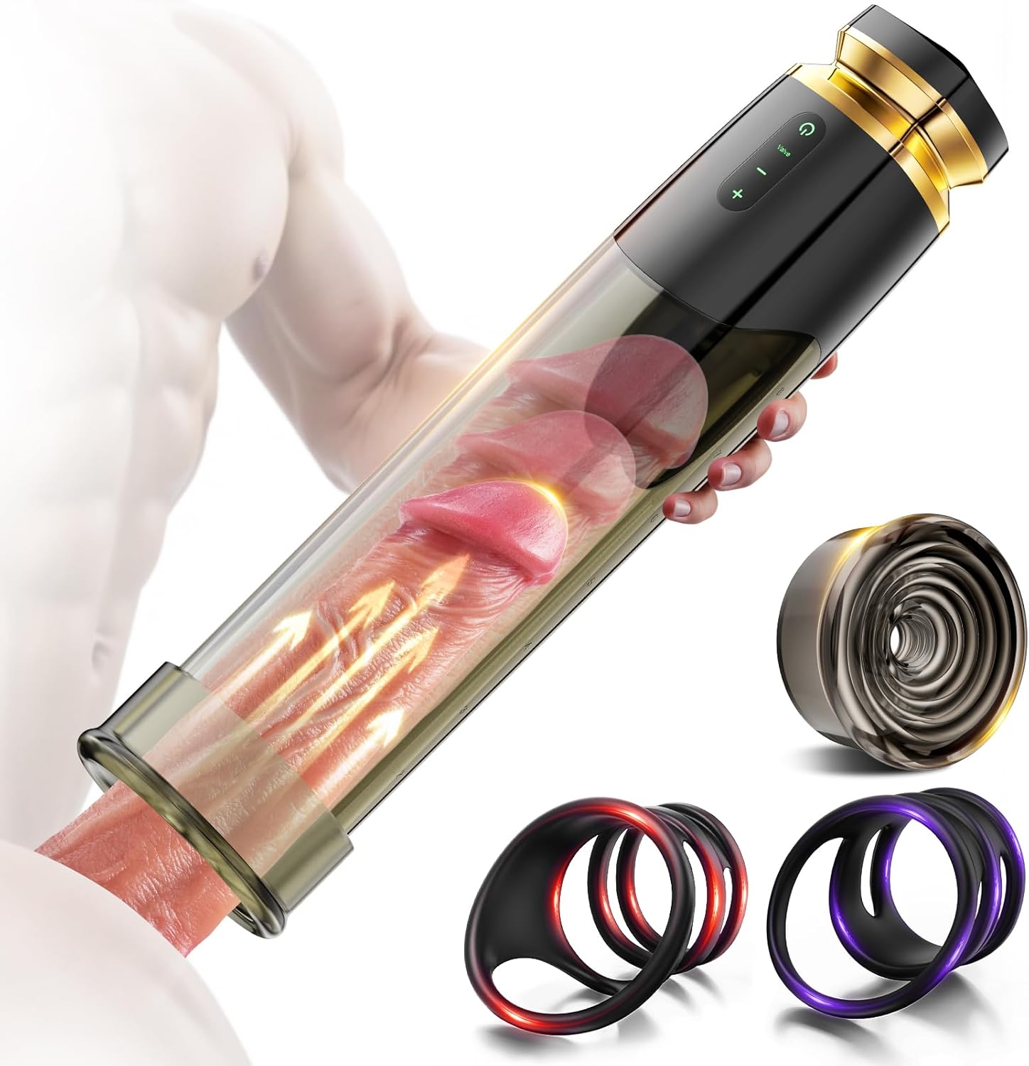 Joylume electric vacuum penis pump with adjustable suction modes