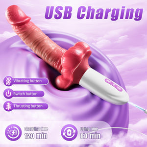 Joylume Silky Lover Crimson Surge suction base dildo shown from product view