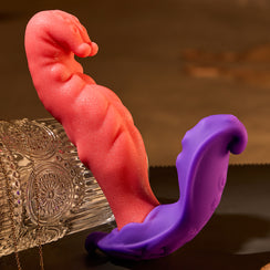 Joylume Soft Teaser Crimson Tide dildo featuring curved shape and textured shaft