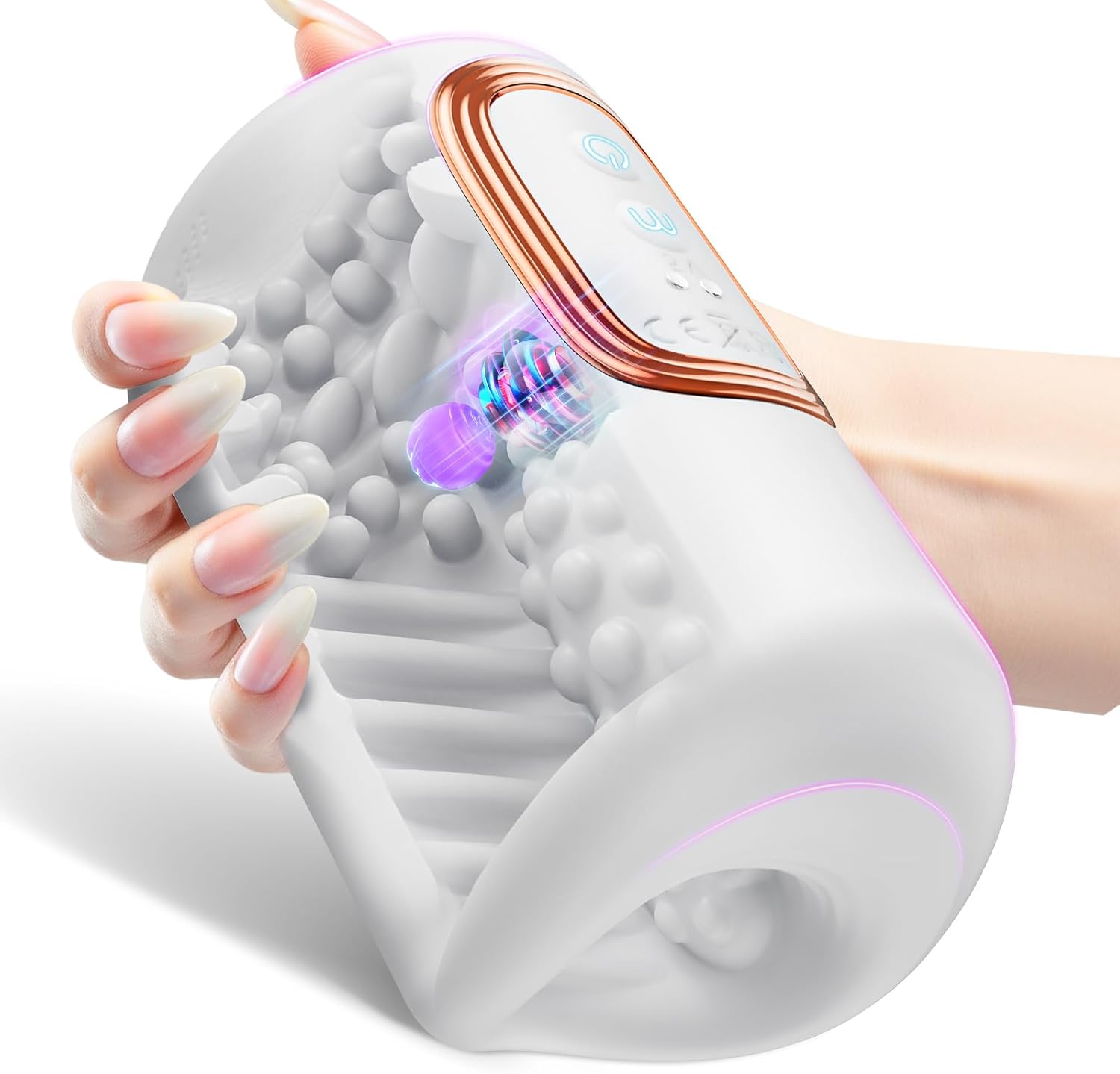 Joylume White Tempest automatic male masturbator with thrusting and tongue licking stimulation