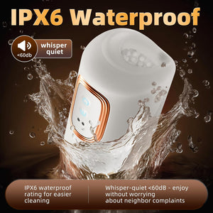Joylume White Tempest waterproof automatic male masturbator for easy cleaning