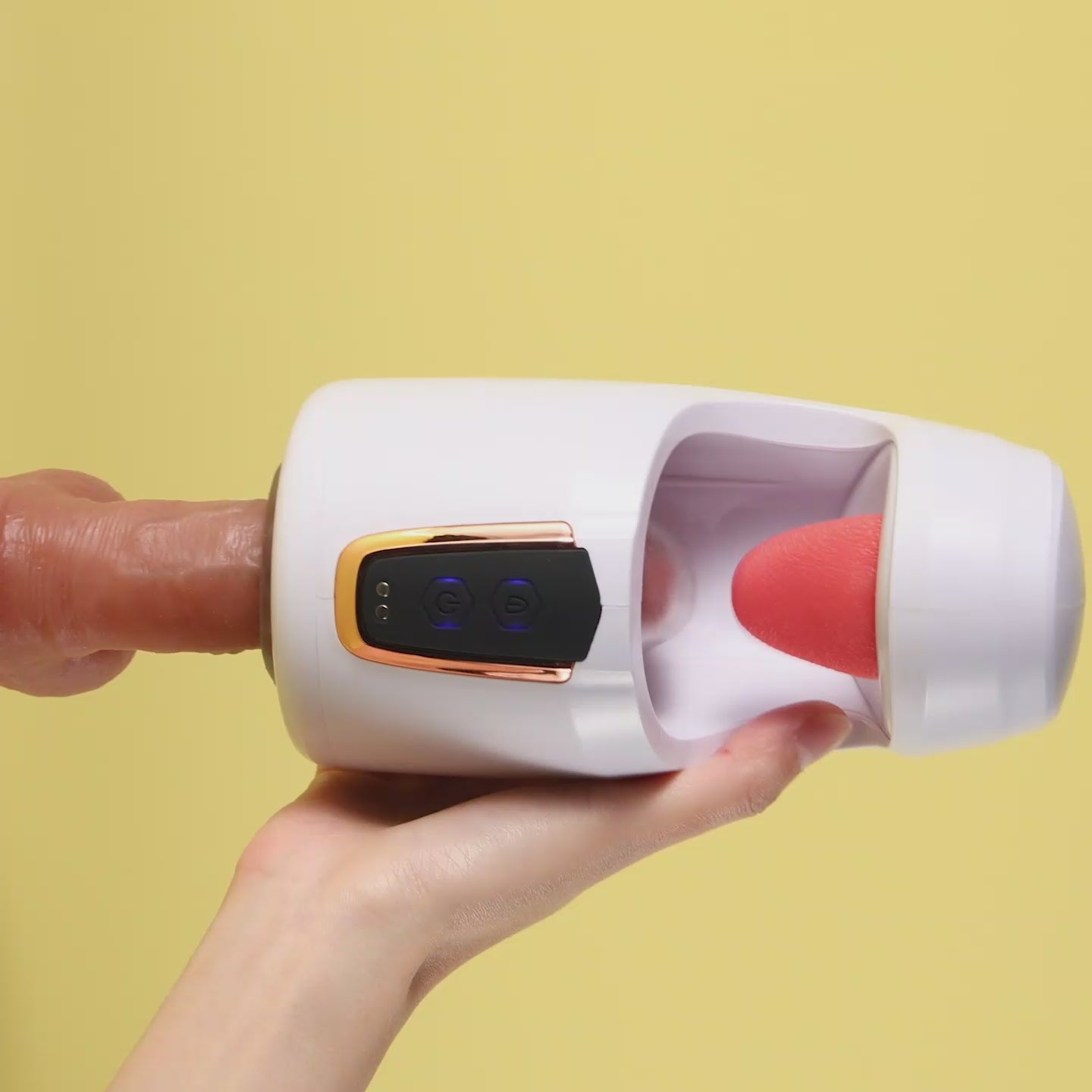 Joylume Power Stroke thrusting male masturbator with tongue licking modes