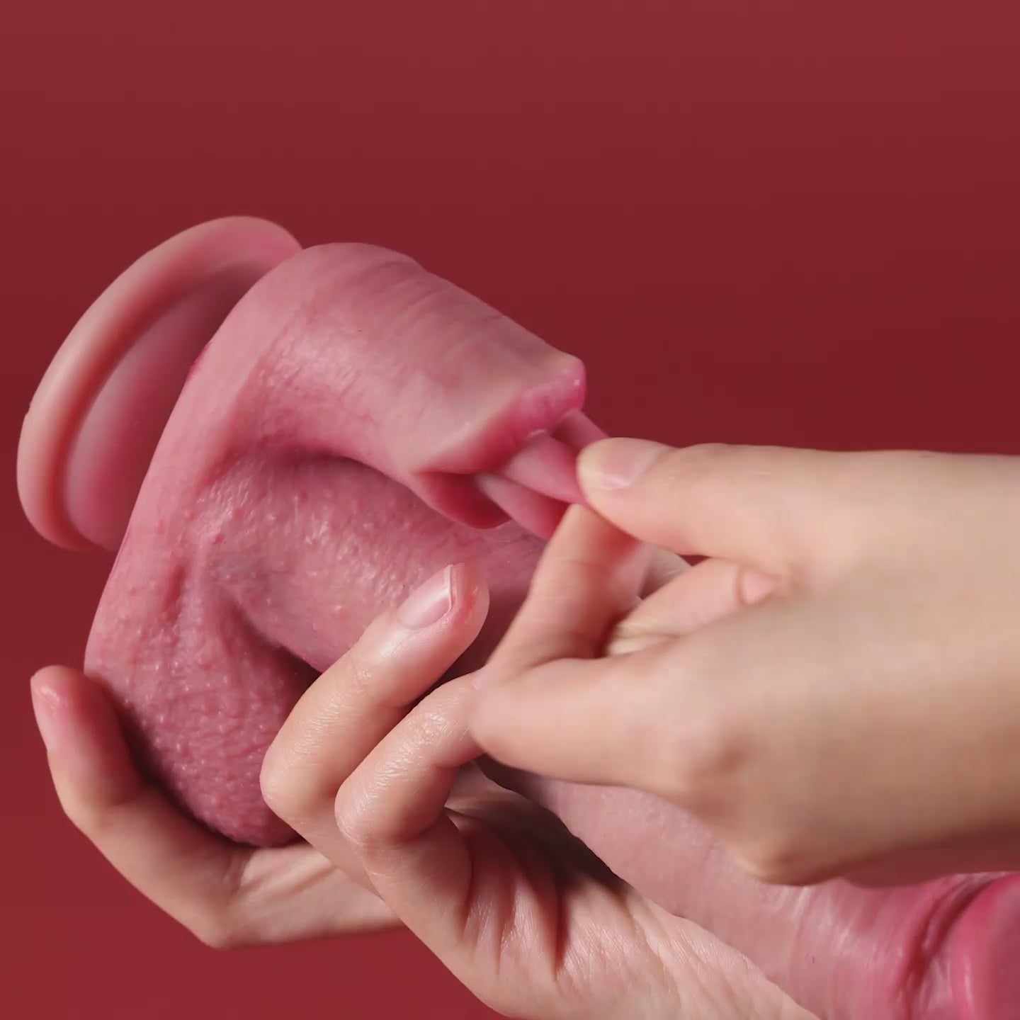 Joylume Pleasure Hunter vibrator demonstrating lifelike licking tongue motion