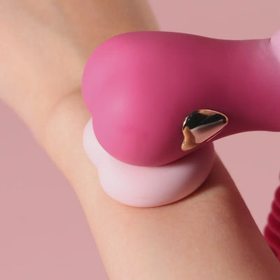 Joylume Sticky Mouth vibrator demonstrating clitoral suction and tongue style vibration